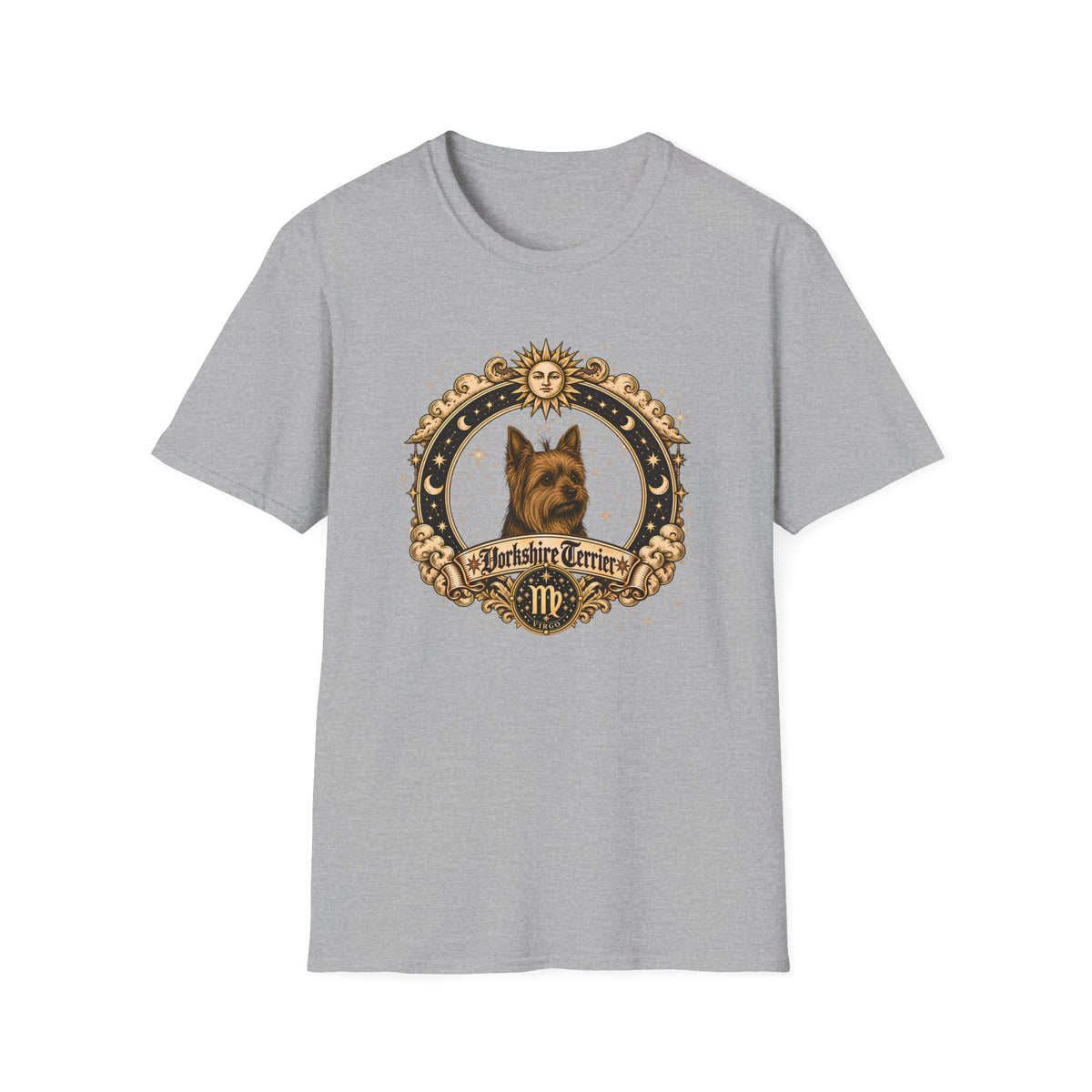 Zodiac Virgo Yorkshire Terrier - Dog Horoscope Star Sign - Supersoft Unisex Funny T-shirt