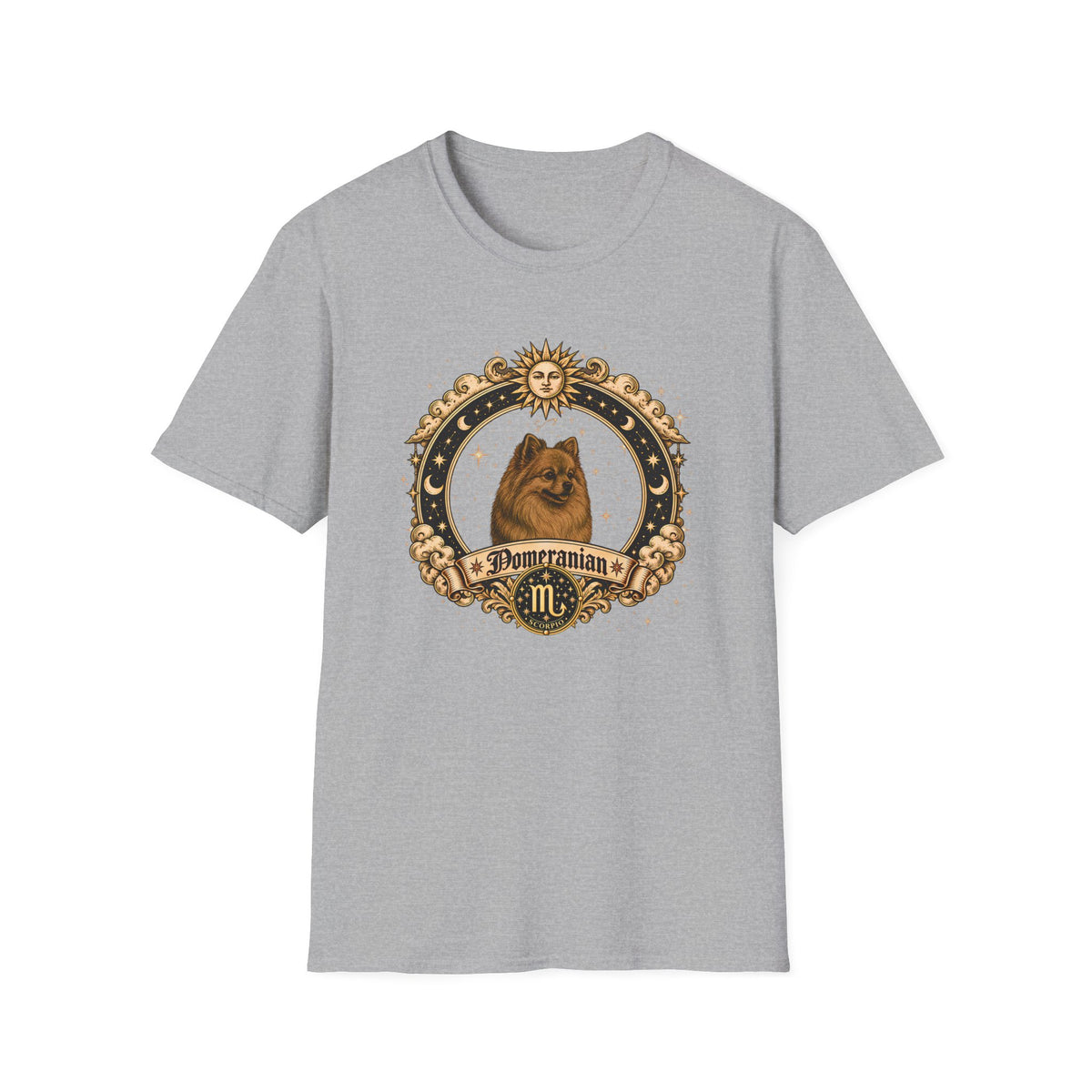 Zodiac Scorpio Pomeranian - Dog Horoscope Star Sign - Supersoft Unisex Funny T-shirt