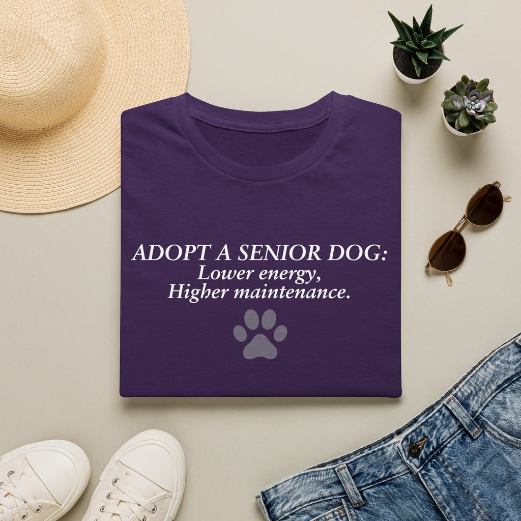 Adopted & Adored – Adopt a Senior Dog: Lower energy, Higher maintenance –  Supersoft Unisex T-Shirt