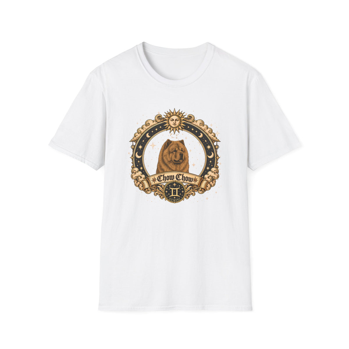 Zodiac Gemini Chow Chow - Dog Horoscope Star Sign - Supersoft Unisex T-shirt