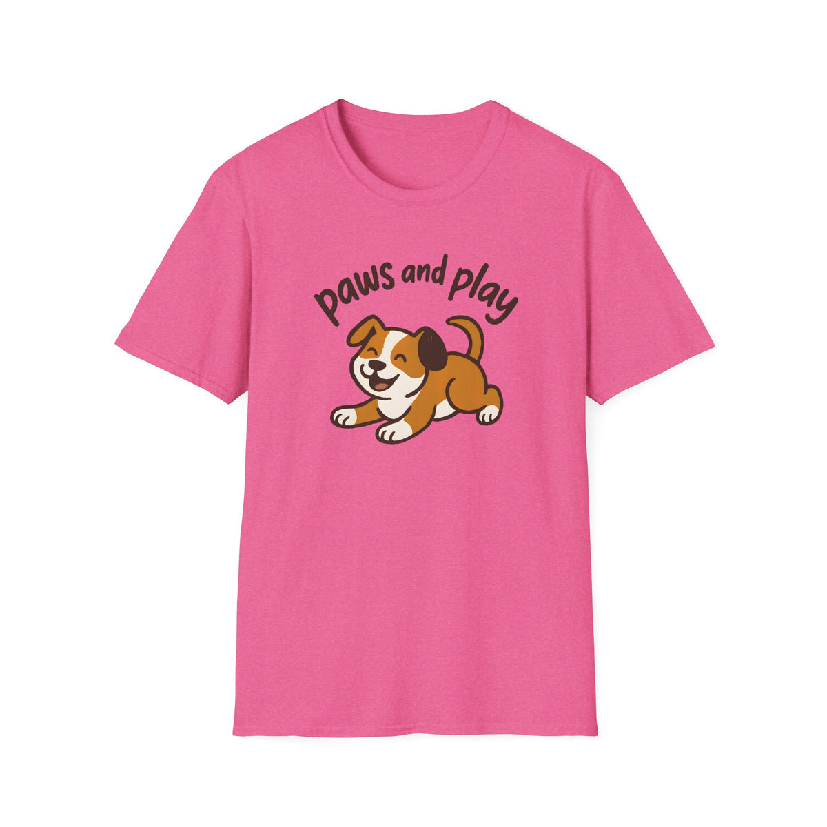 Paws and Play Cute Dog Kawaii –  Supersoft Unisex T-Shirt