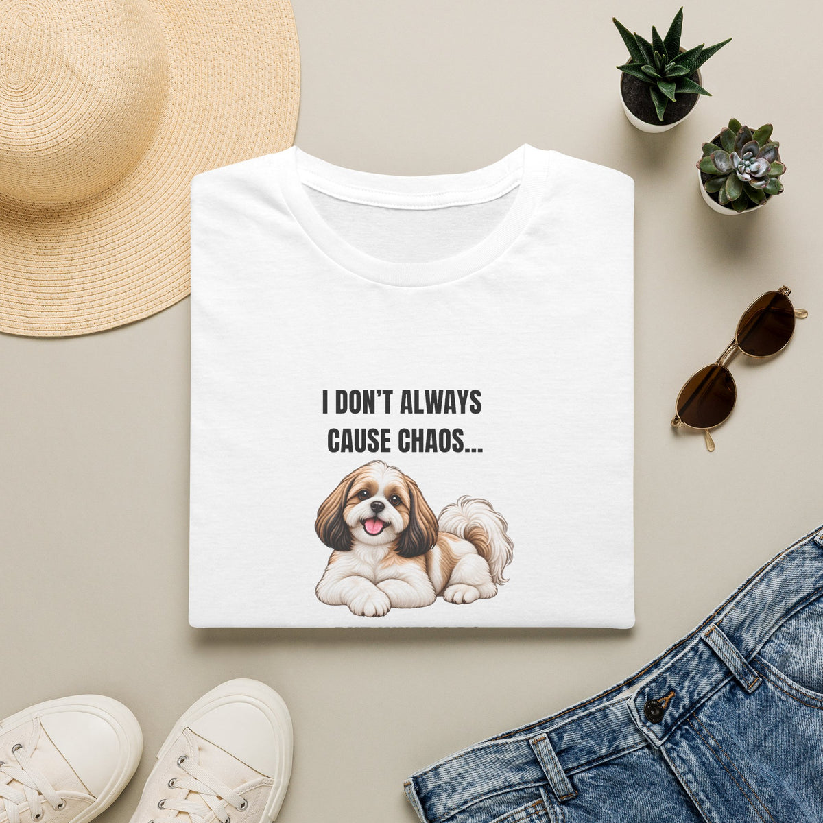 I Don’t Always Cause Chaos...But When I Do, I Call It ‘Fun’ - Shih Tzu Supersoft Unisex T-Shirt