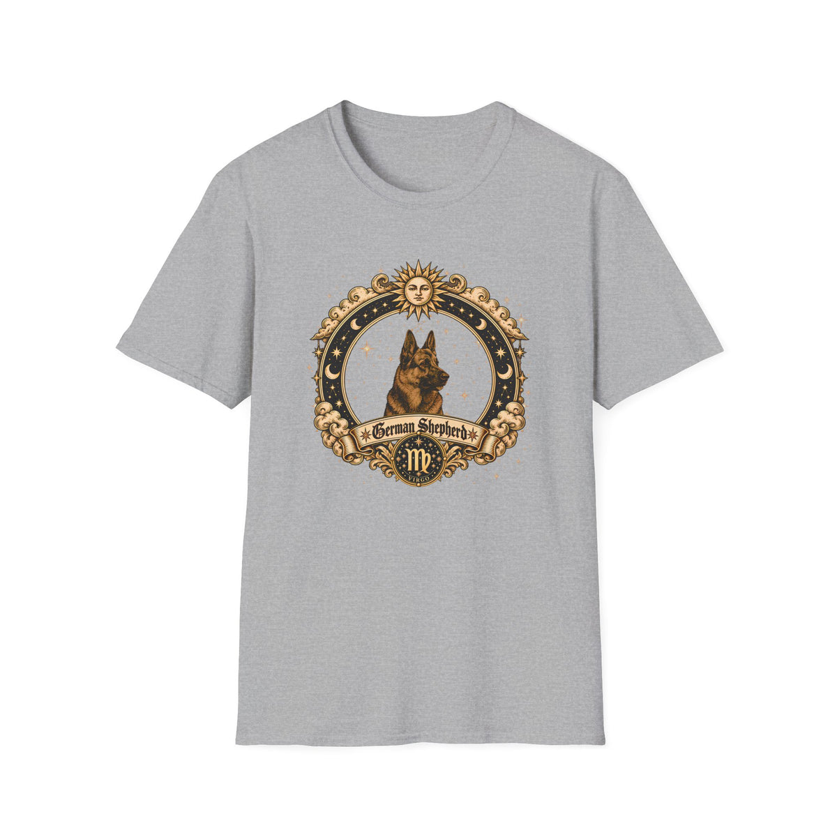 Zodiac Virgo German Shepherd - Dog Horoscope Star Sign - Supersoft Unisex Funny T-shirt