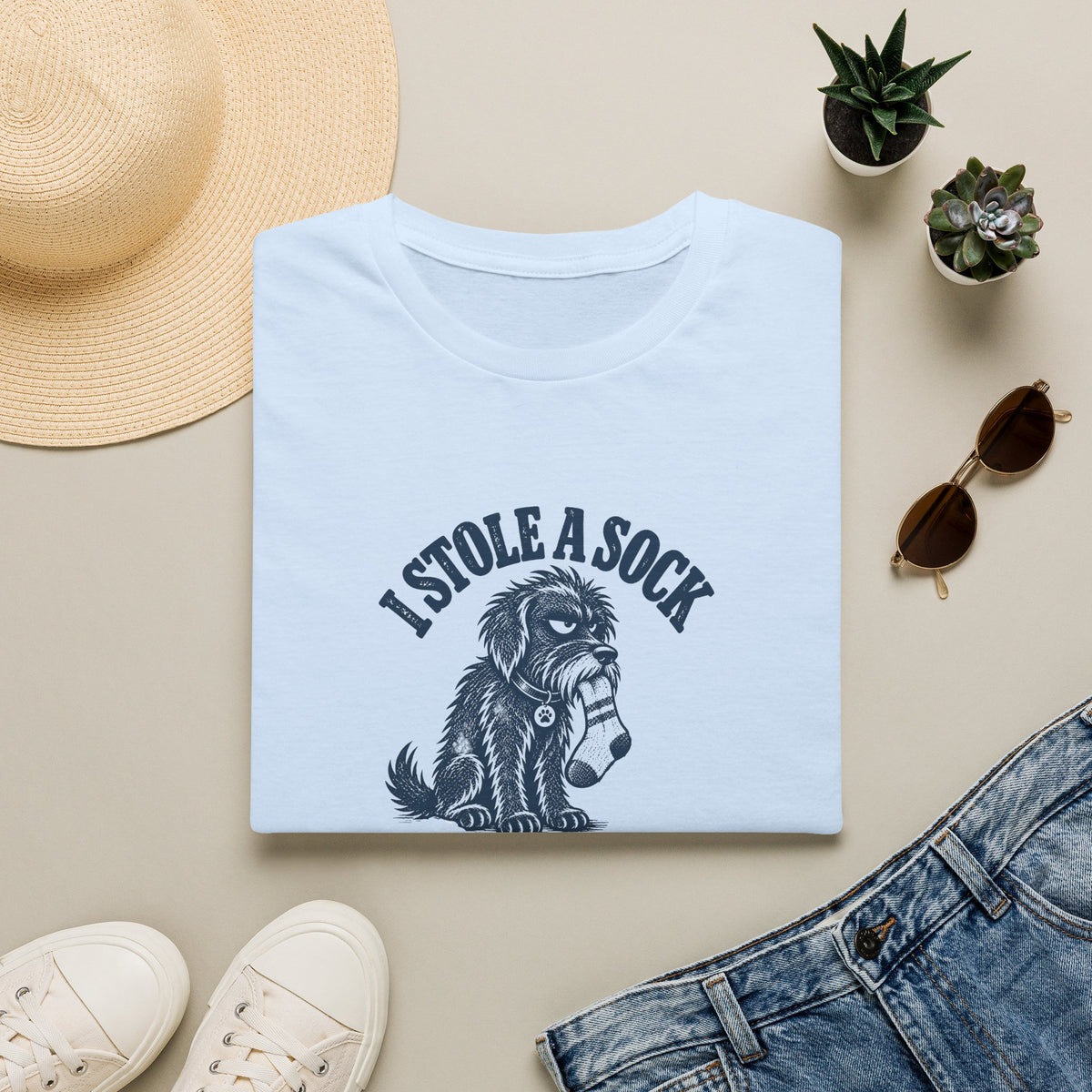Grumpy Dog - I Stole A Sock...Nobody Appreciated It –  Supersoft Unisex T-Shirt