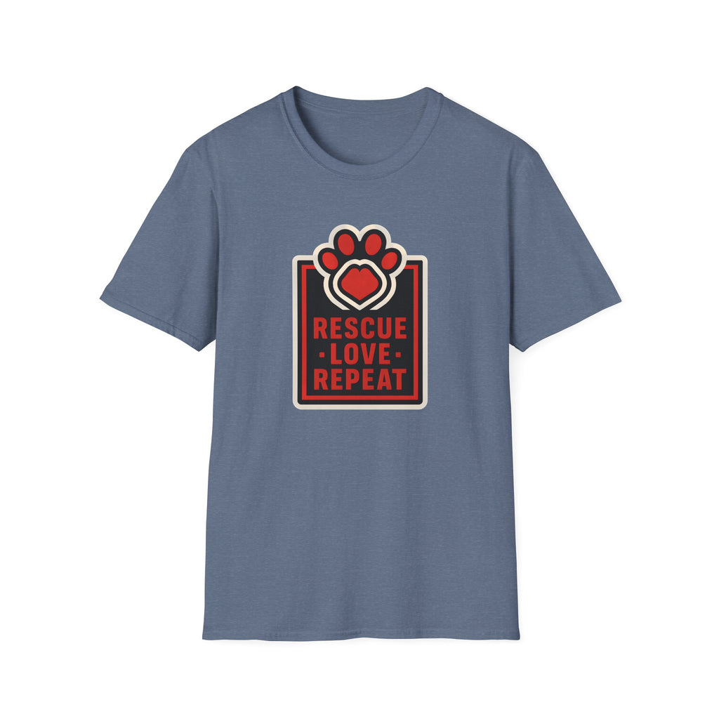 Rescue Love Repeat –  Supersoft Unisex T-Shirt