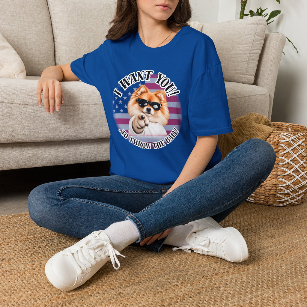 I WANT YOU!...To Throw the Ball! – Pomeranian - Supersoft Unisex T-shirt