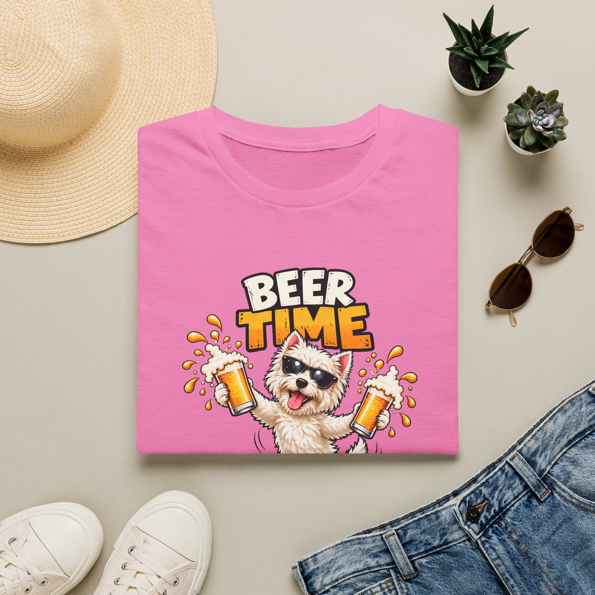 Beer Time, Madafakas! – West Highland Terrier - Supersoft Unisex T-shirt