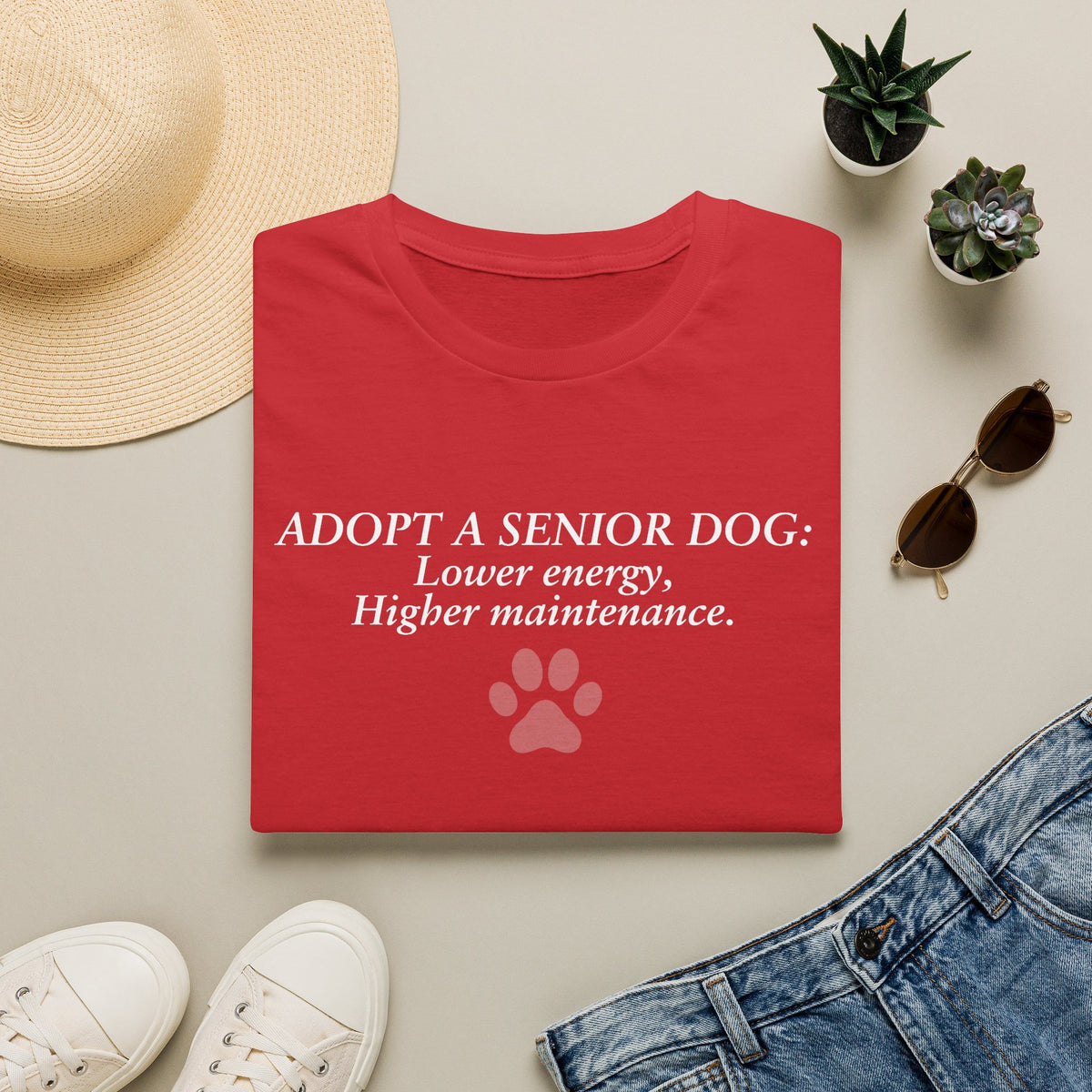 Adopted & Adored – Adopt a Senior Dog: Lower energy, Higher maintenance –  Supersoft Unisex T-Shirt