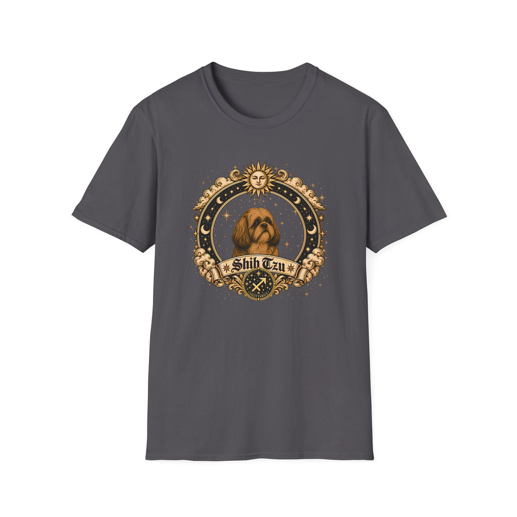 Zodiac Sagittarius Shih Tzu - Dog Horoscope Star Sign - Supersoft Unisex Funny T-shirt
