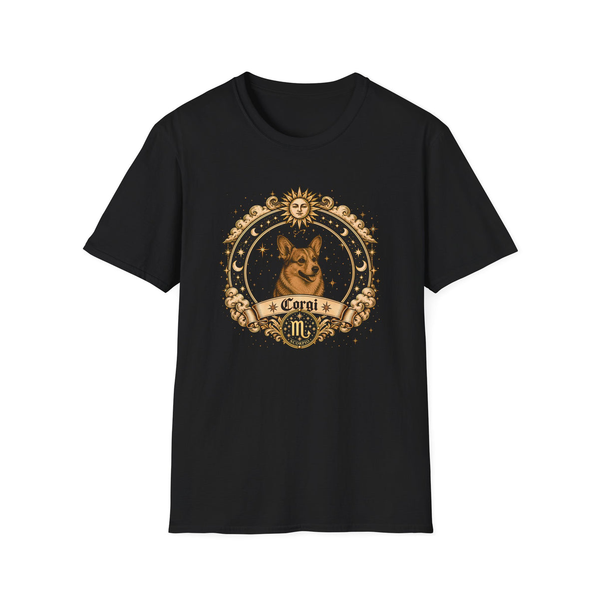 Zodiac Scorpio Corgi - Dog Horoscope Star Sign - Supersoft Unisex T-shirt