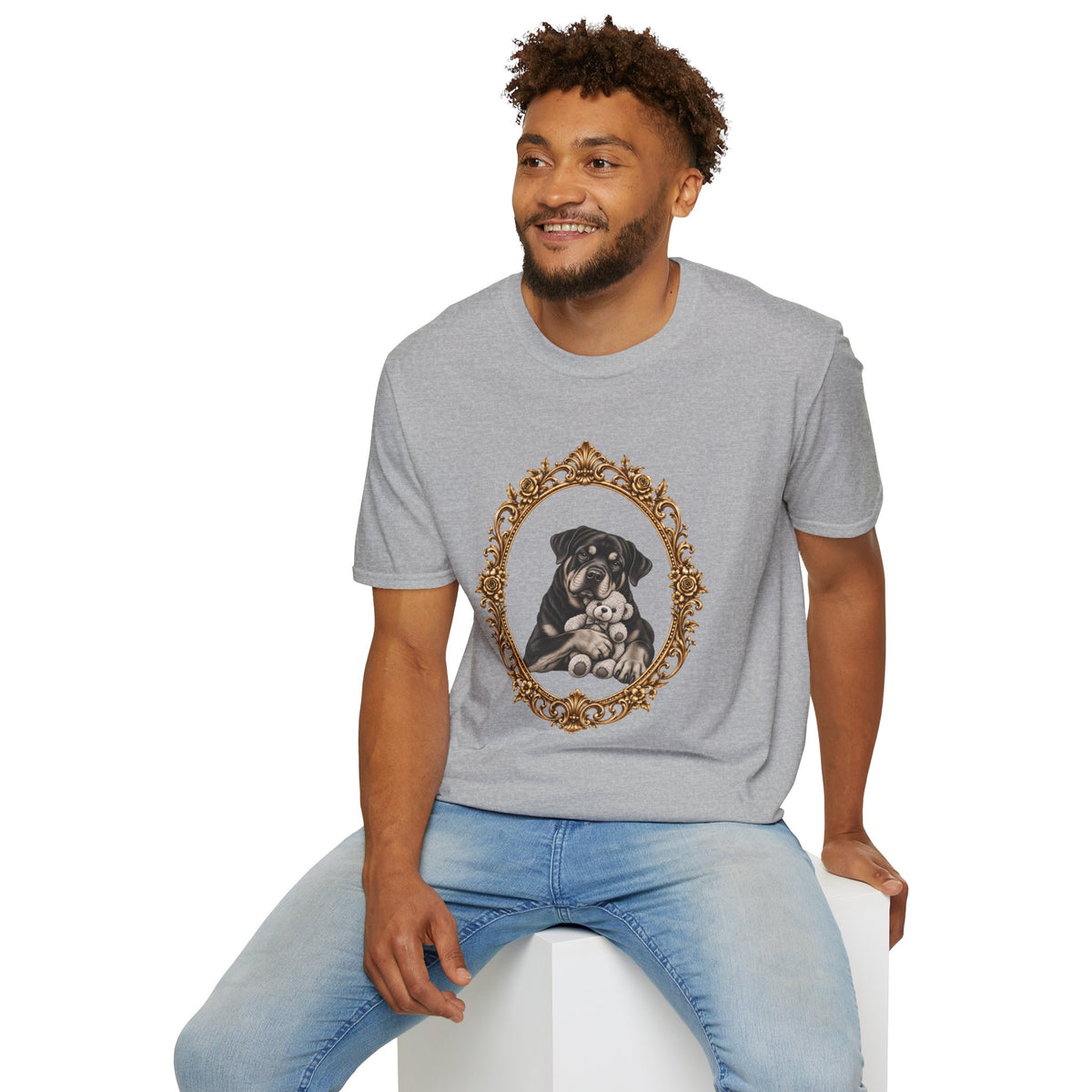 The Gentle Giant – Rottweiler & Teddy Bear - Supersoft Unisex T-shirt