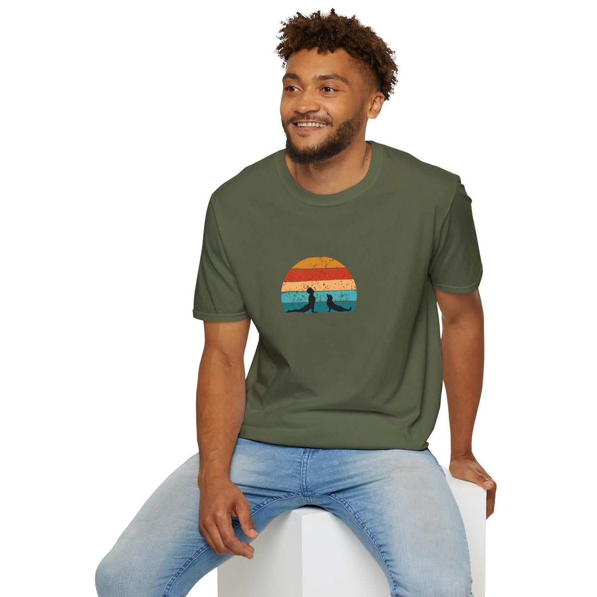 Downward Dog...With My Dog –  Supersoft Unisex T-Shirt