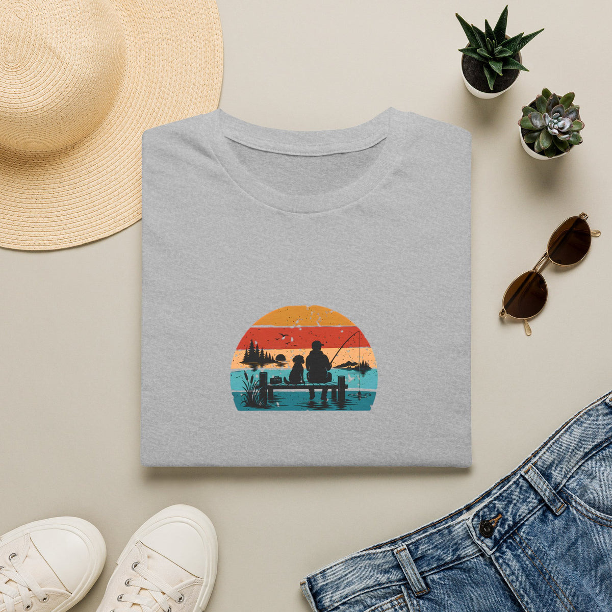 Gone Fishing…With My Best Friend –  Supersoft Unisex T-Shirt