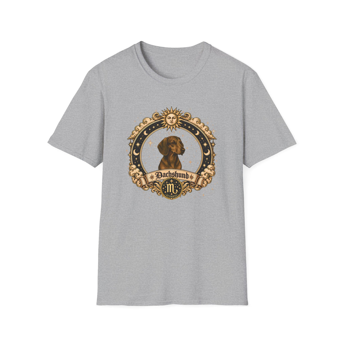 Zodiac Scorpio Dachshund - Dog Horoscope Star Sign - Supersoft Unisex T-shirt