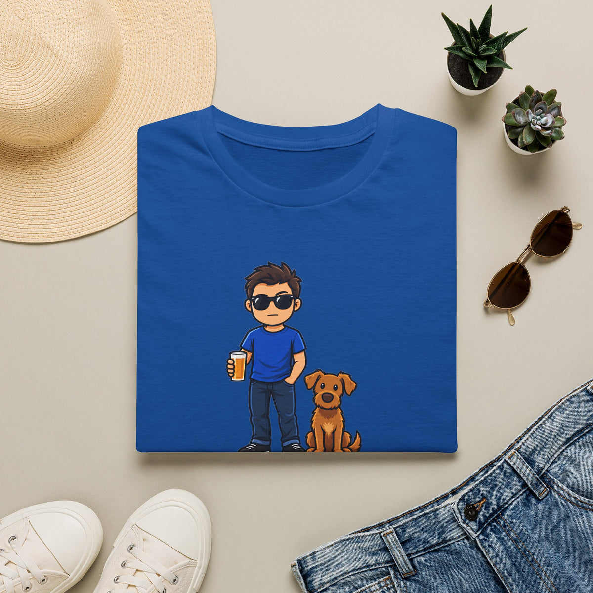 Beer, Dogs and Dudes - My Kind of Social Life - Supersoft Unisex T-shirt