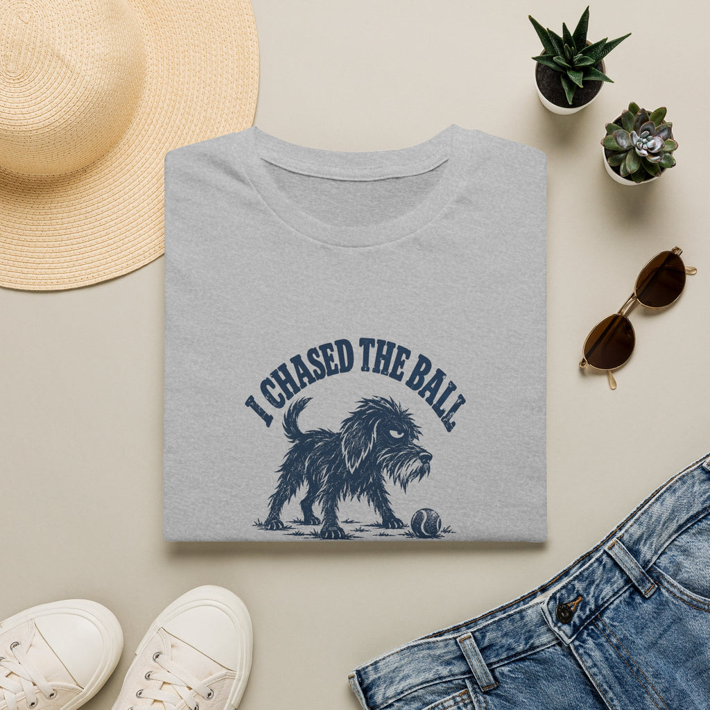 Grumpy Dog - I Chased the Ball, They Threw It Again –  Supersoft Unisex T-Shirt