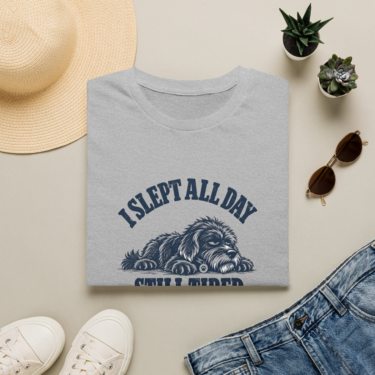 Grumpy Dog - I Slept All Day –  Supersoft Unisex T-Shirt