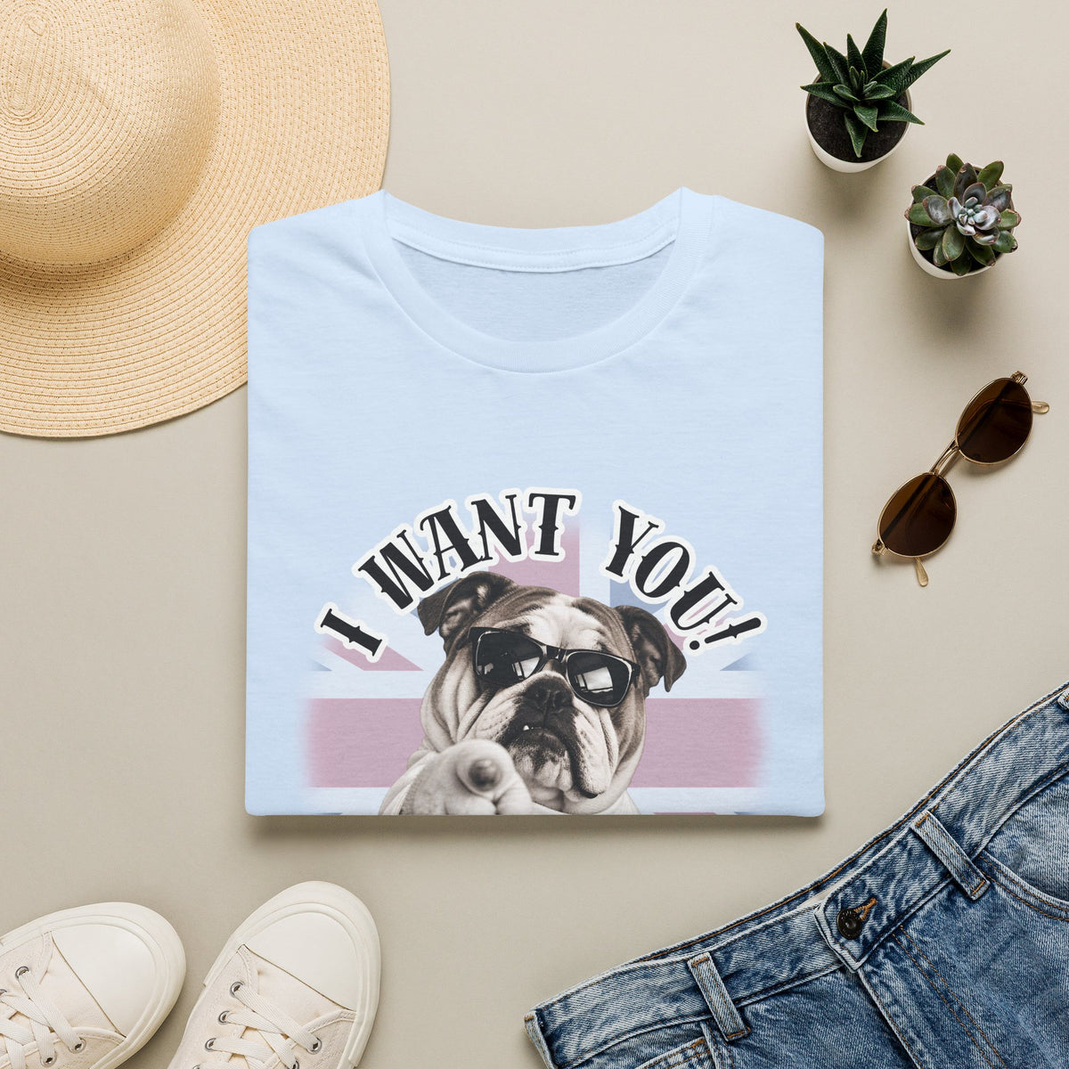 I WANT YOU!...To Throw the Ball! – British Bulldog - Supersoft Unisex T-shirt