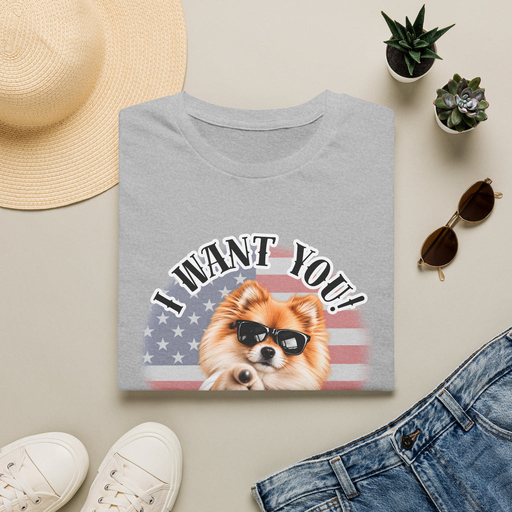 I WANT YOU!...To Throw the Ball! – Pomeranian - Supersoft Unisex T-shirt