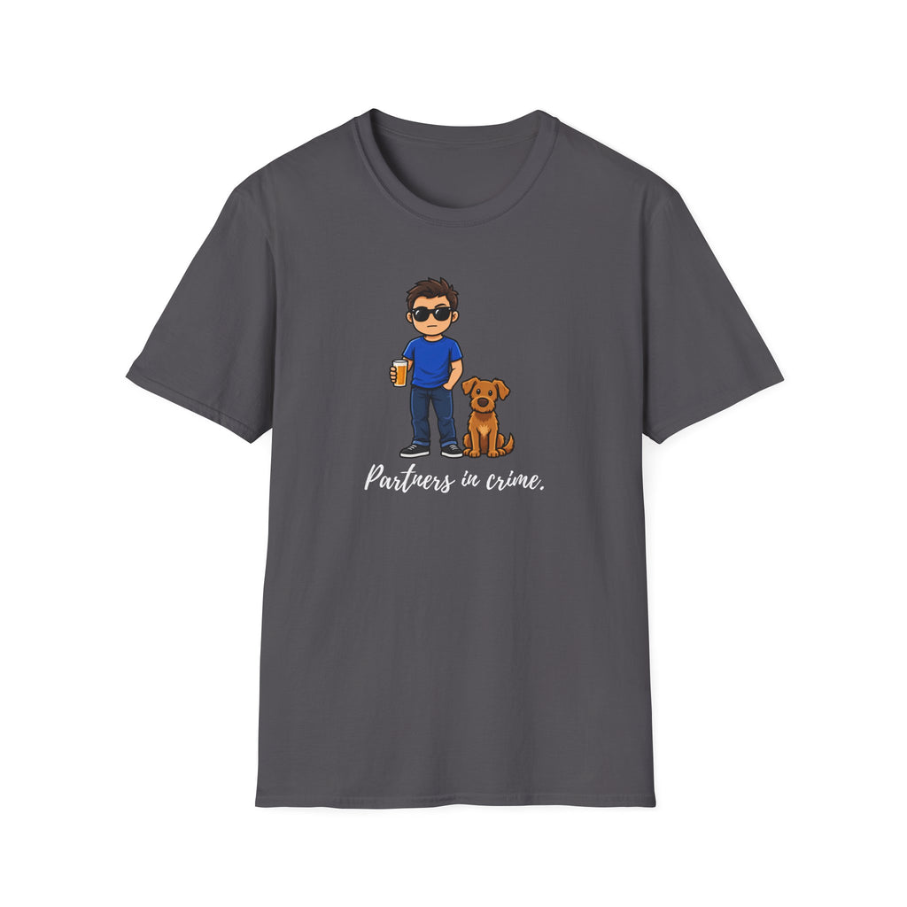 Beer, Dogs and Dudes - Partners in Crime - Supersoft Unisex T-shirt
