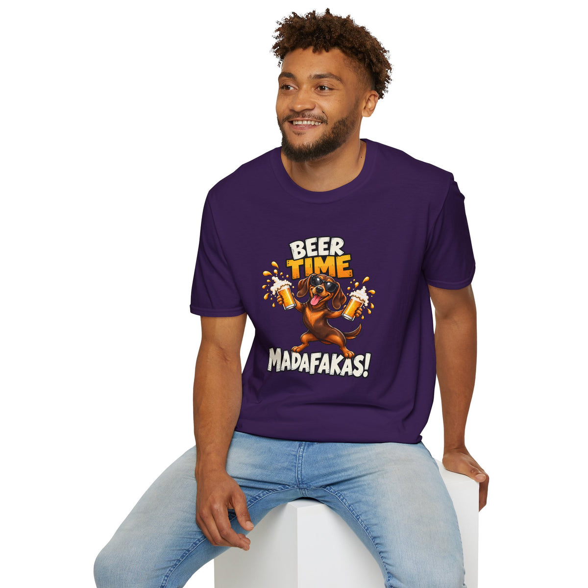 Beer Time, Madafakas! – Dachshund - Supersoft Unisex T-shirt