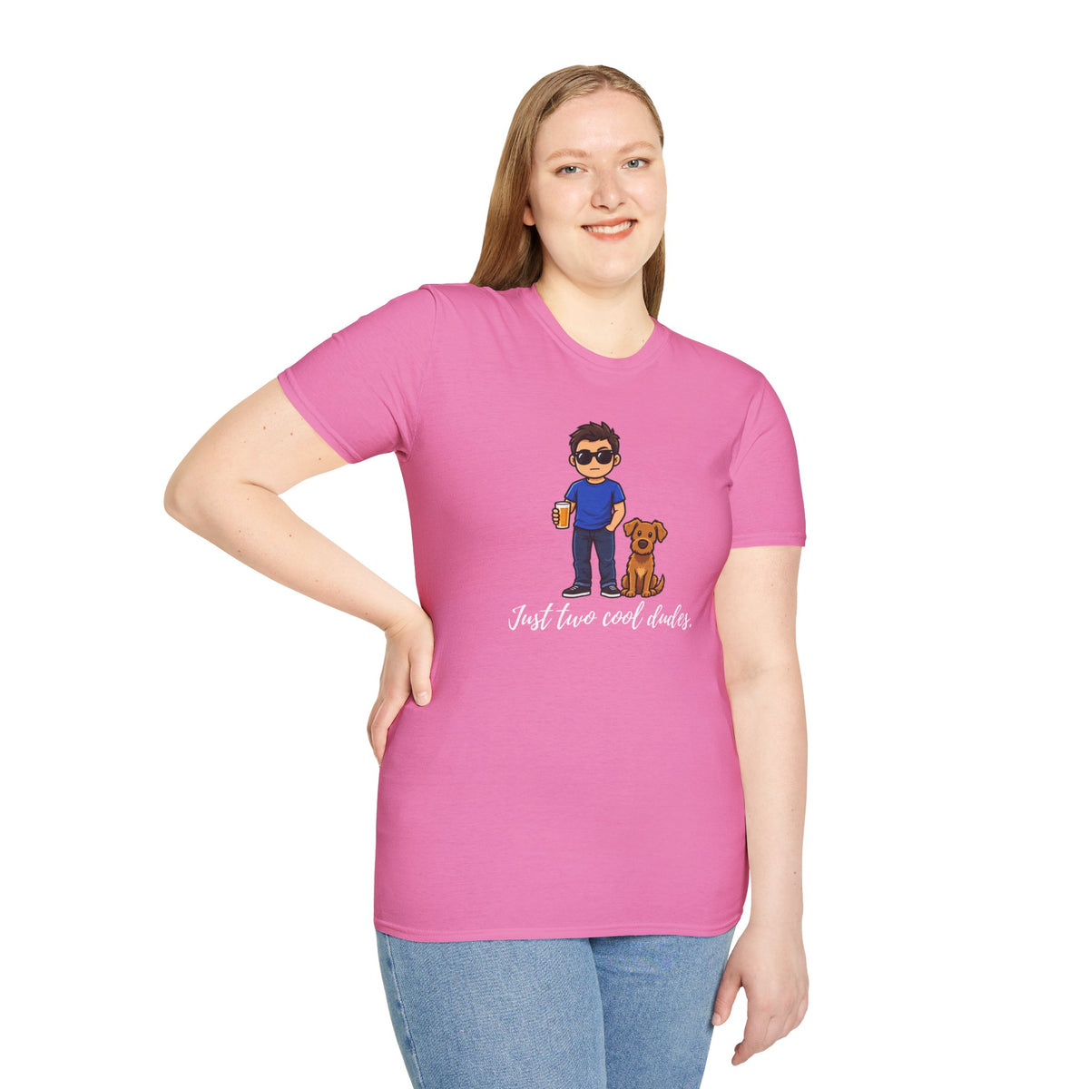 Beer, Dogs and Dudes - Just Two Cool Dudes – Supersoft Unisex T-shirt