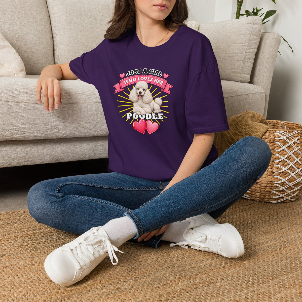 Just a Girl Who Loves Her Poodle –  Supersoft Unisex T-Shirt