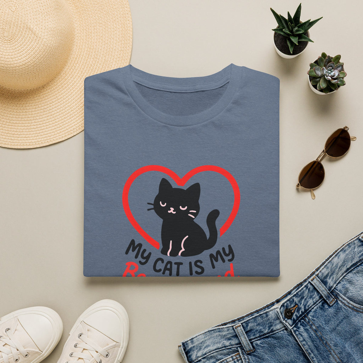 My Cat Is My Best Friend Cat –  Supersoft Unisex T-Shirt