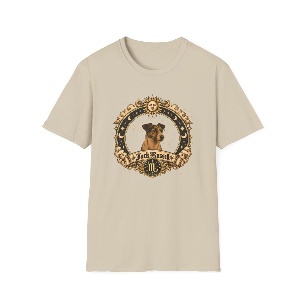 Zodiac Scorpio Jack Russell - Dog Horoscope Star Sign - Supersoft Unisex Funny T-shirt