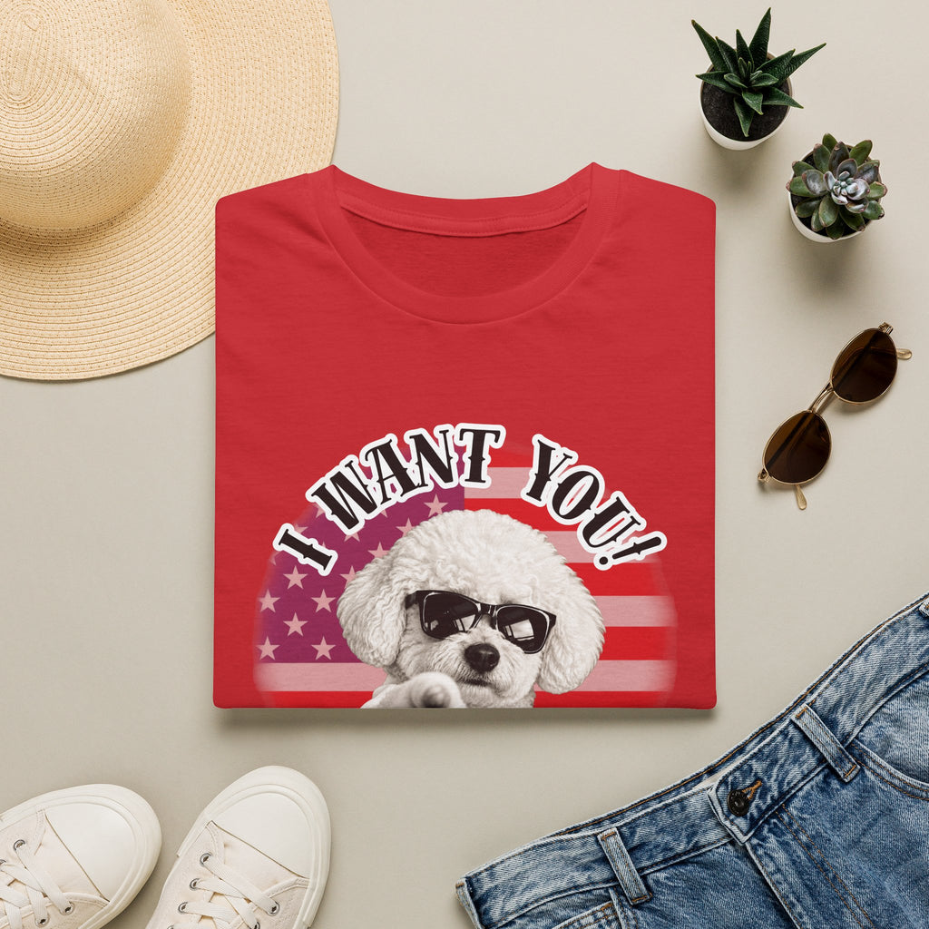 I WANT YOU!...To Throw the Ball! – Bichon Frise - Supersoft Unisex T-shirt