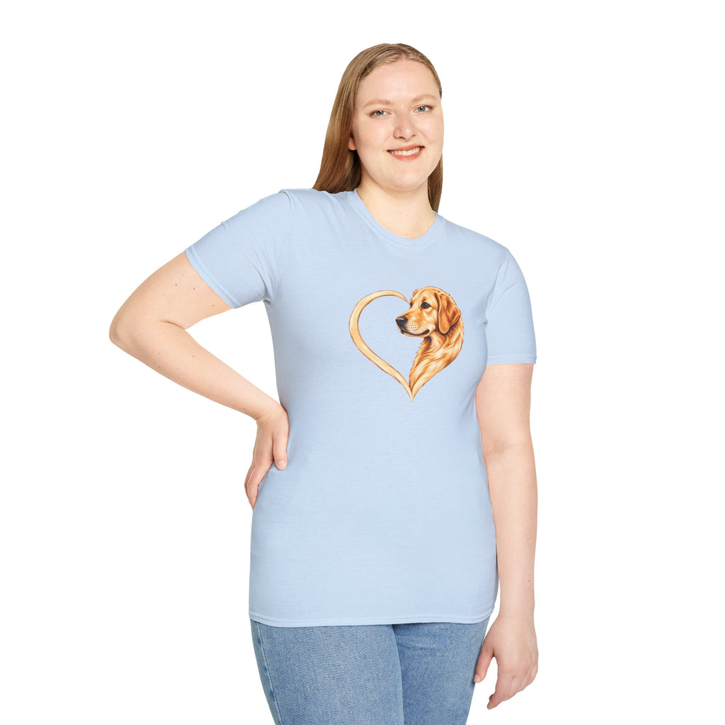 A Heart of Gold - Golden Retriever - Supersoft Unisex T-shirt