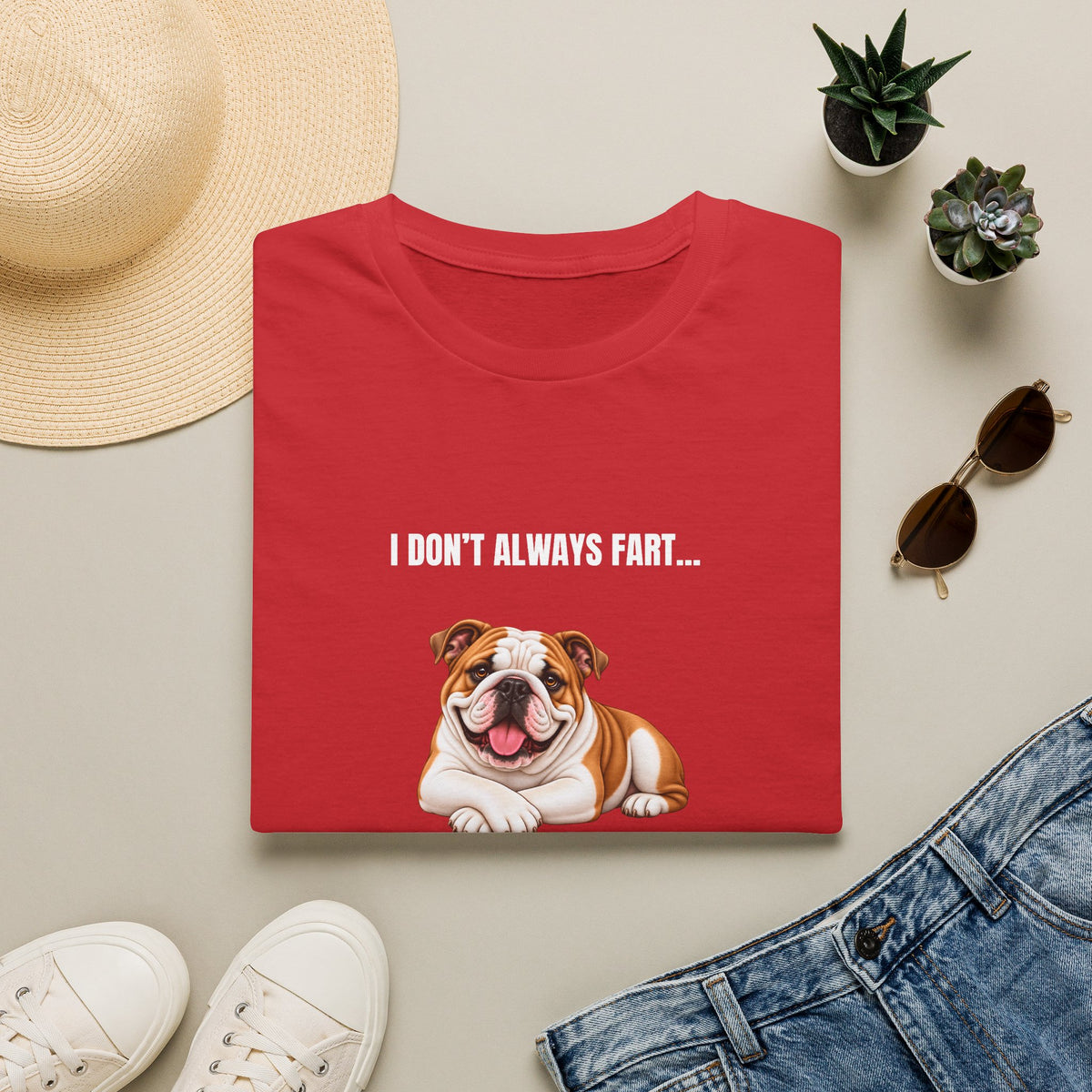 I Don’t Always Fart...But When I Do, I Leave The Room - British Bulldog Supersoft Unisex T-Shirt