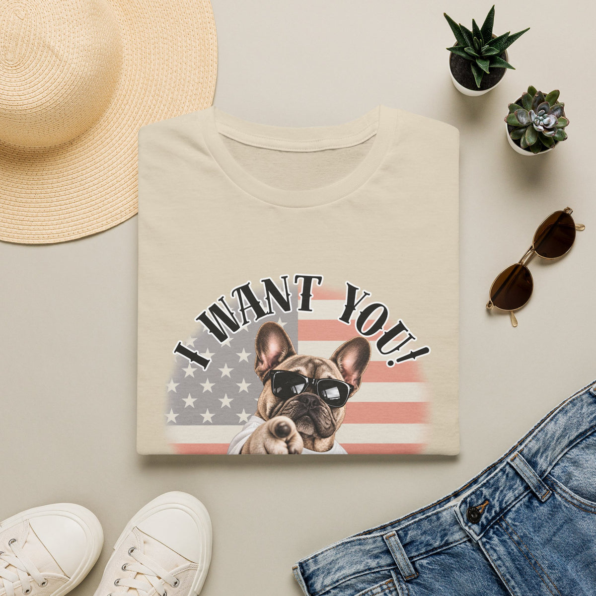 I WANT YOU!...To Rub My Belly! – French Bulldog - Supersoft Unisex T-shirt