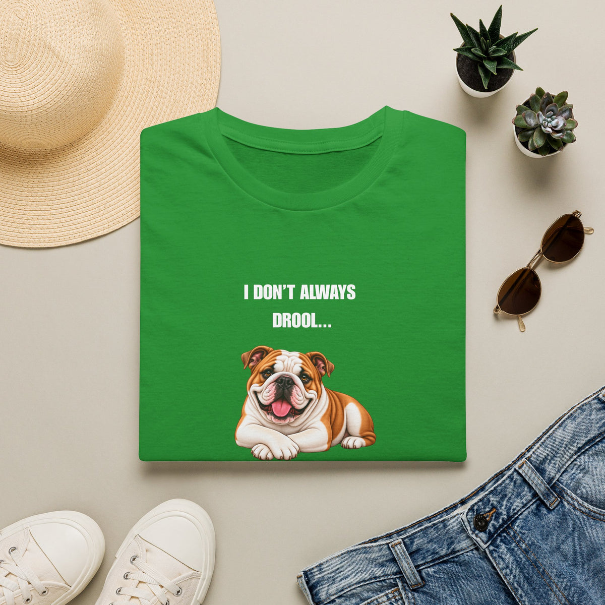 I Don’t Always Drool...But When I Do, It’s Near Pizza - British Bulldog Supersoft Unisex T-Shirt