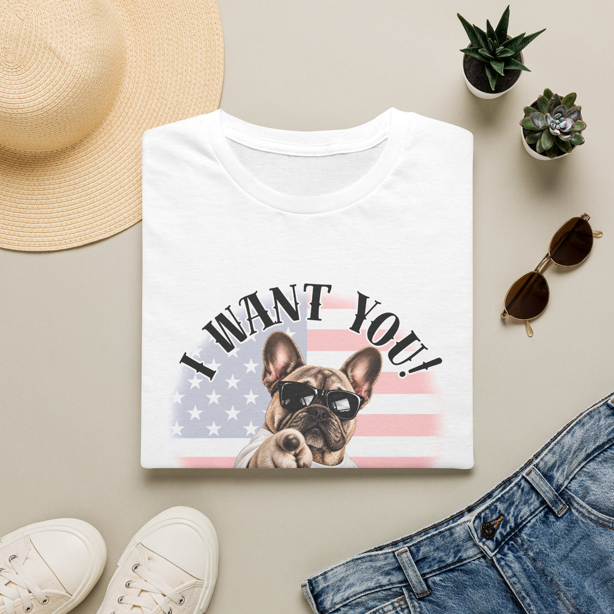 I WANT YOU!...To Pay the Cheese Tax! – French Bulldog - Supersoft Unisex T-shirt