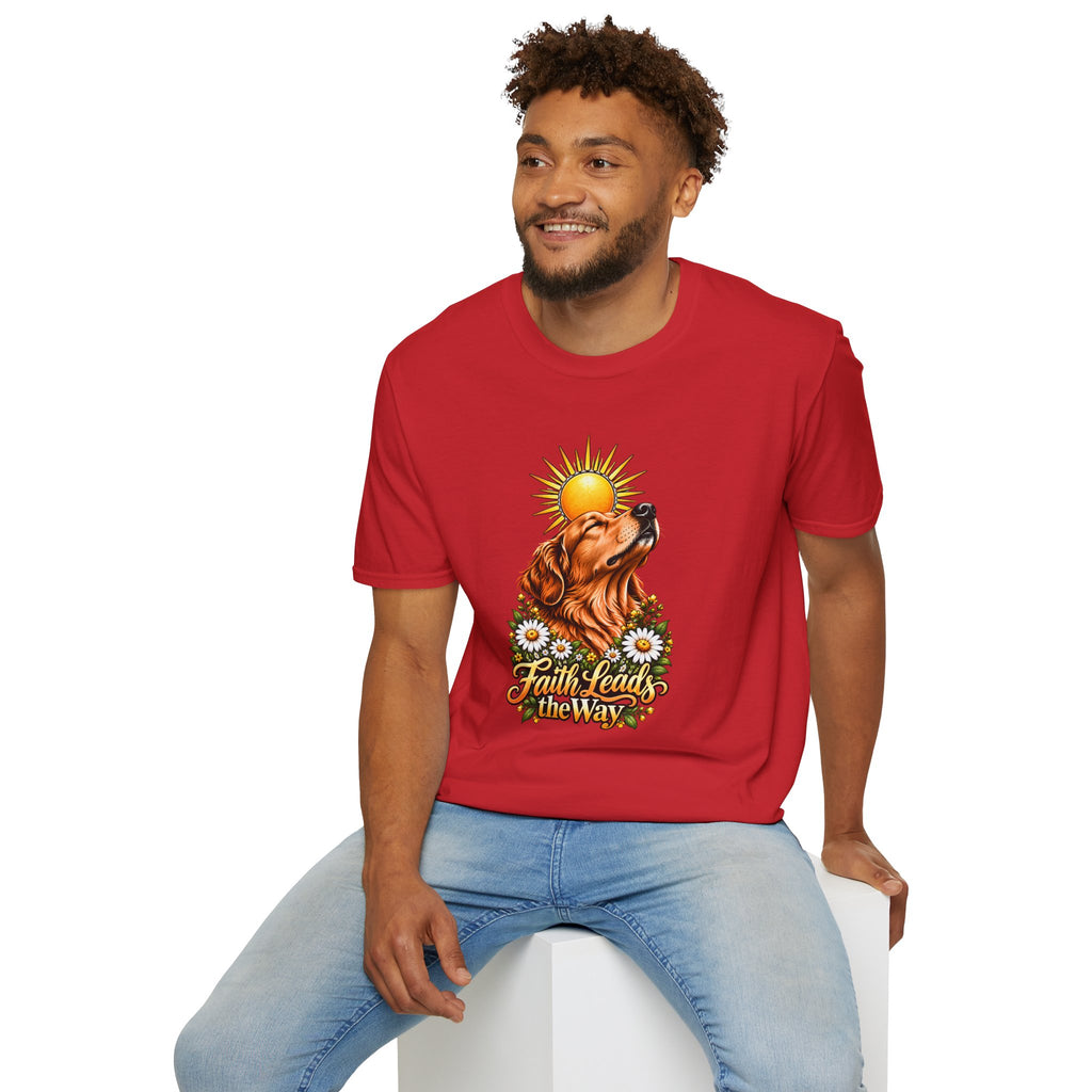 Faith Leads the Way - Golden Retriever - Supersoft Unisex T-shirt