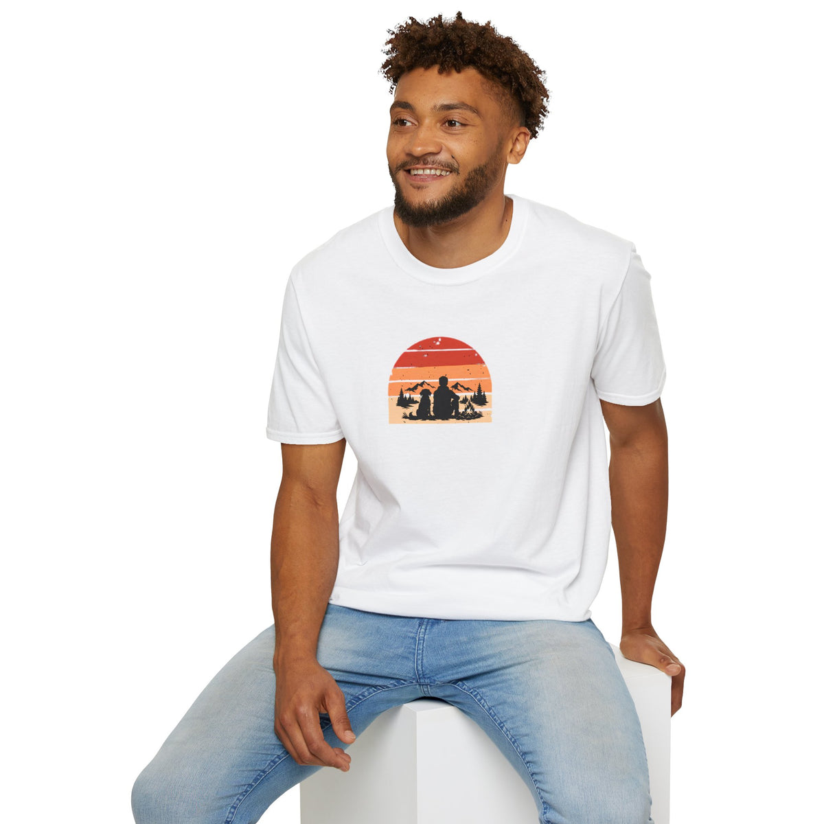 Campfires, Mountains & My Best Friend –  Supersoft Unisex T-Shirt