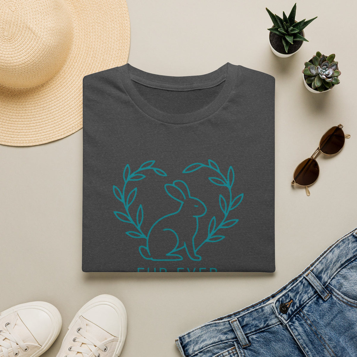 Bunny with Laurel Wreath –  Supersoft Unisex T-Shirt