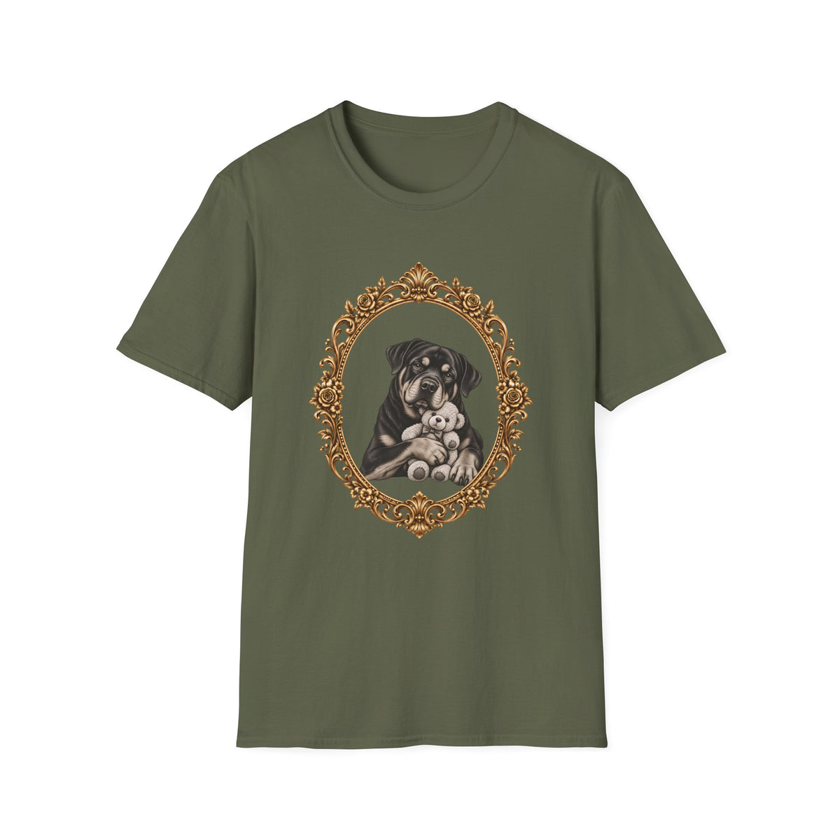 The Gentle Giant – Rottweiler & Teddy Bear - Supersoft Unisex T-shirt