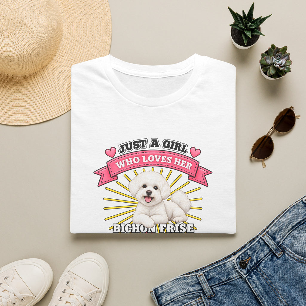 Just a Girl Who Loves Her Bichon Frise –  Supersoft Unisex T-Shirt