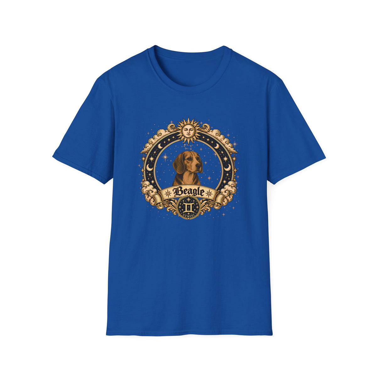 Zodiac Gemini Beagle - Dog Horoscope Star Sign - Supersoft Unisex T-shirt