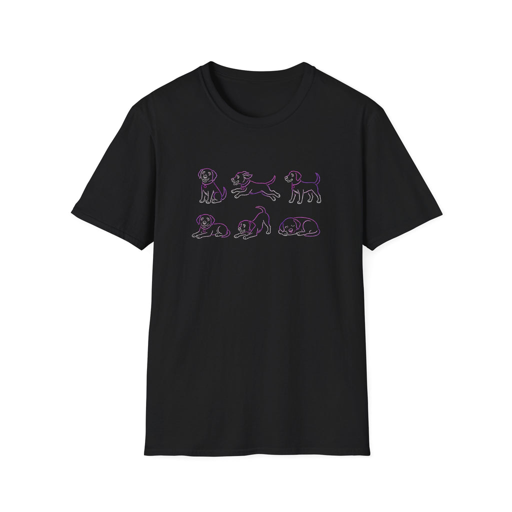 Bedazzling Beasts - Faux Jewel Purple Dog Pack - Unisex T-Shirt