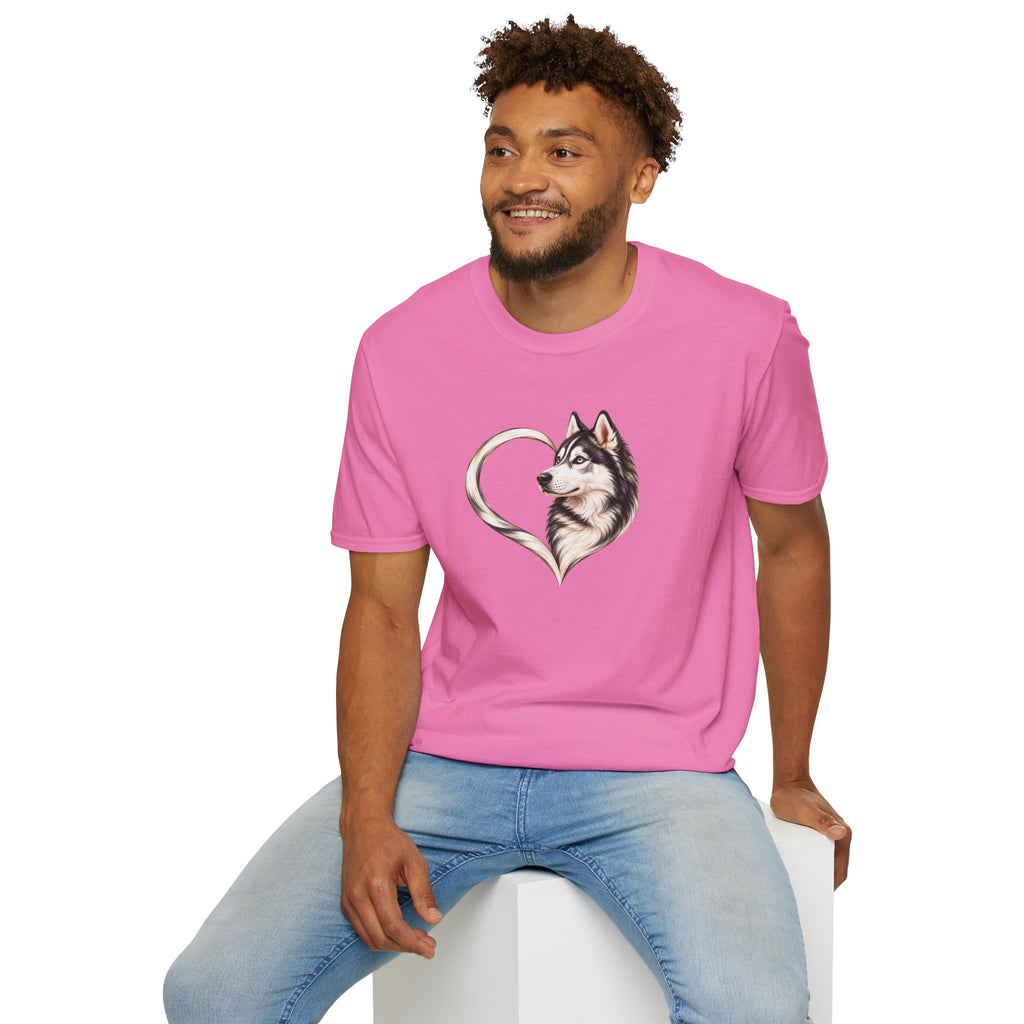 A Heart of Love – Siberian Husky - Supersoft Unisex T-shirt
