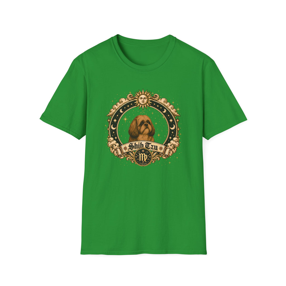 Zodiac Virgo Shih Tzu - Dog Horoscope Star Sign - Supersoft Unisex Funny T-shirt