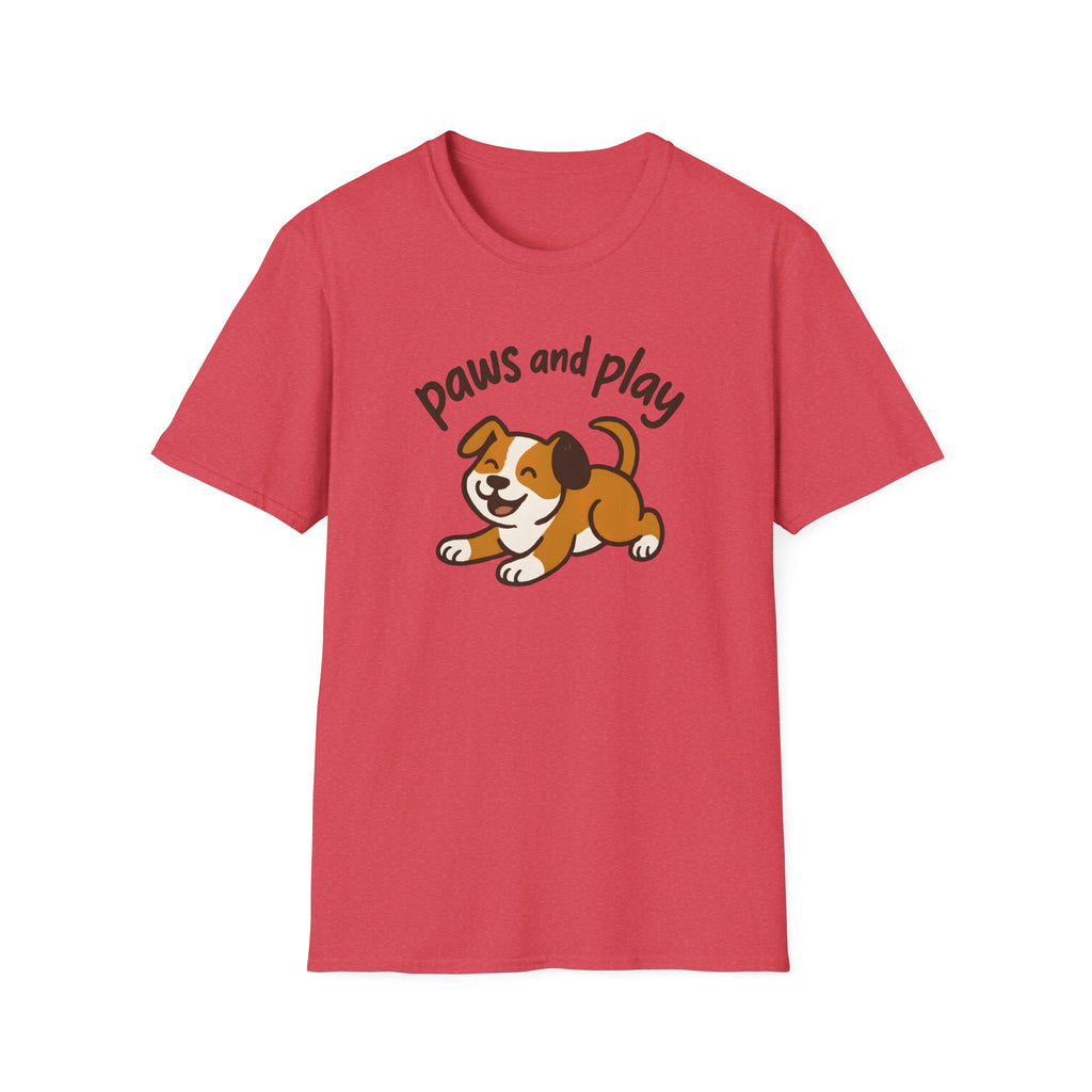 Paws and Play Cute Dog Kawaii –  Supersoft Unisex T-Shirt