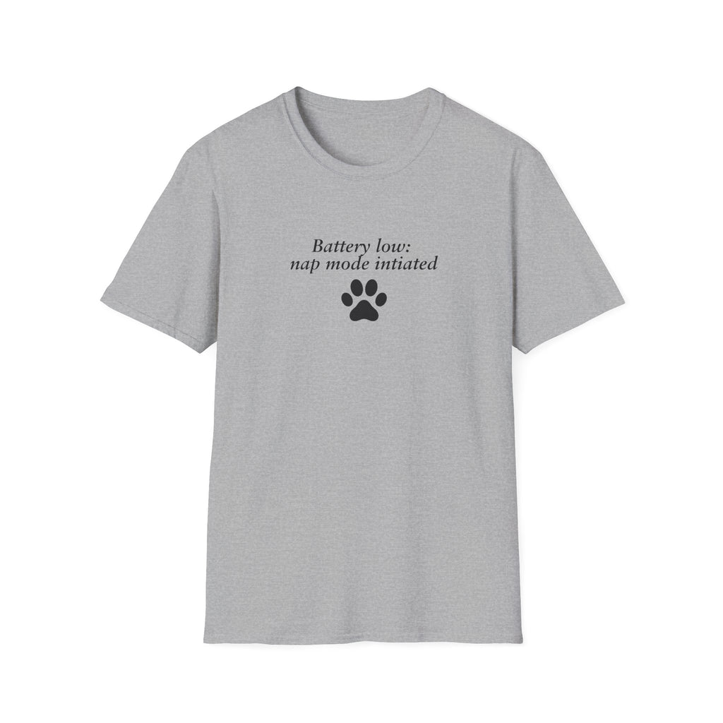 Adopted & Adored – Battery Low: Nap mode Initiated – Supersoft Unisex T-Shirt