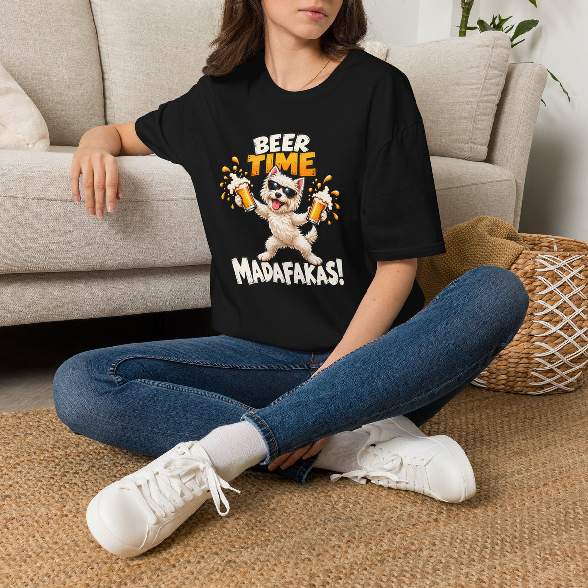 Beer Time, Madafakas! – West Highland Terrier - Supersoft Unisex T-shirt