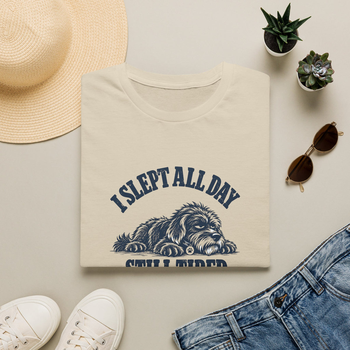 Grumpy Dog - I Slept All Day –  Supersoft Unisex T-Shirt