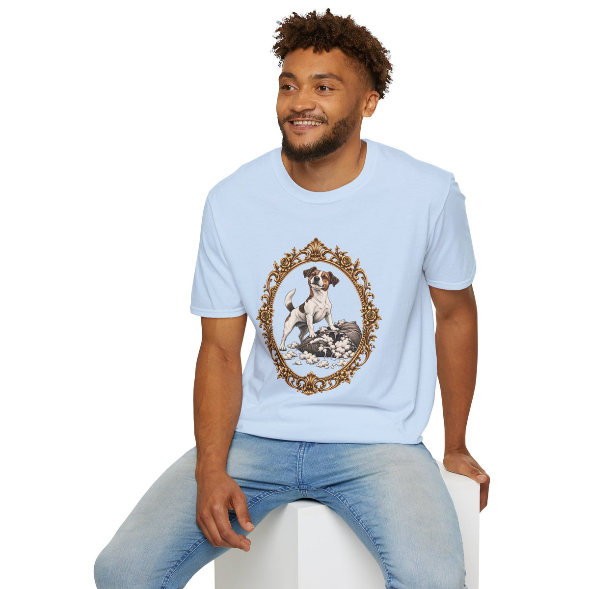 Sir Jack of the Shredded Cushion – Jack Russell - Supersoft Unisex T-shirt