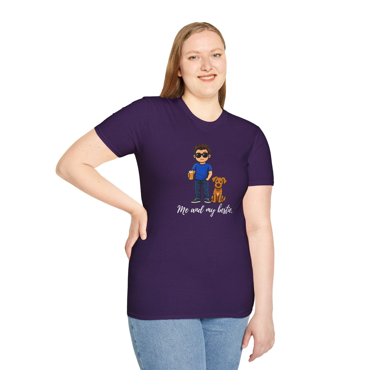 Beer, Dogs and Dudes - Me and My Bestie - Supersoft Unisex T-shirt